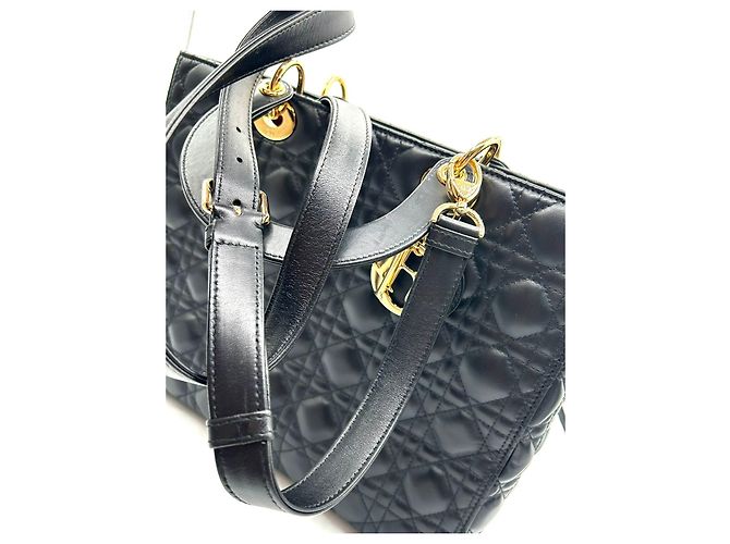 Christian Dior Lady Dior in pelle nera Nero - vista 2
