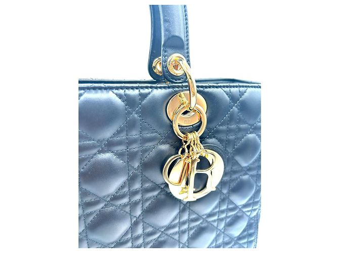 Christian Dior Lady Dior in pelle nera Nero - vista 3