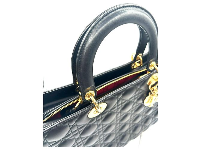 Christian Dior Lady Dior in pelle nera Nero - vista 5