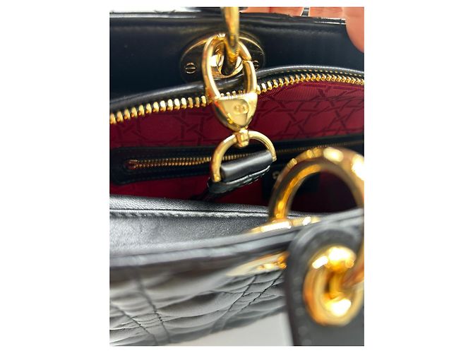 Christian Dior Lady Dior in pelle nera Nero - vista 8