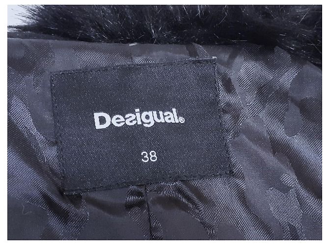 Abrigo Desigual Collin Negro con Bordado de Flores - vista 5