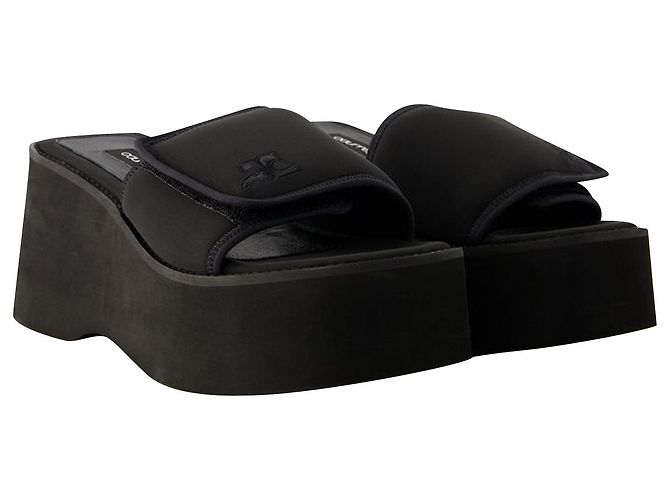 Courreges Sandali Scuba Wave - Courrèges - Poliestere - Nero - vista 2