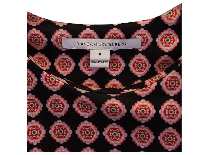Abito a portafoglio con stampa Diane Von Furstenberg in seta multicolore - vista 3