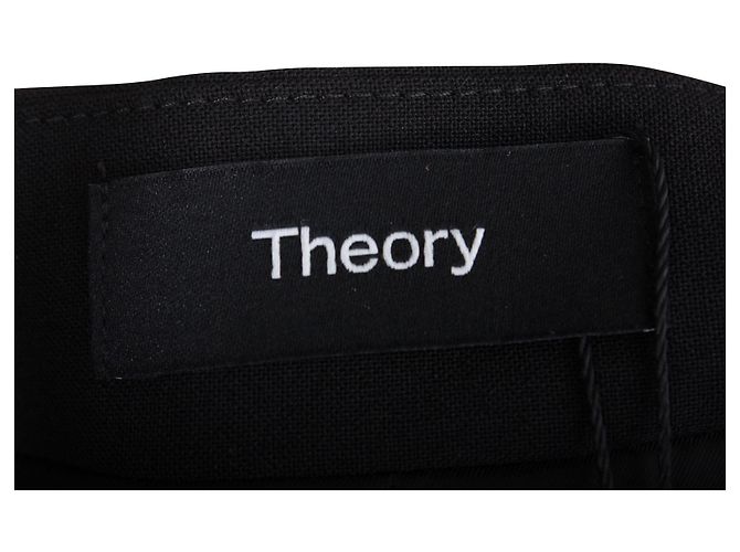 Theory Lanai Collarless Open-Front Blazer in Black Wool - view 5