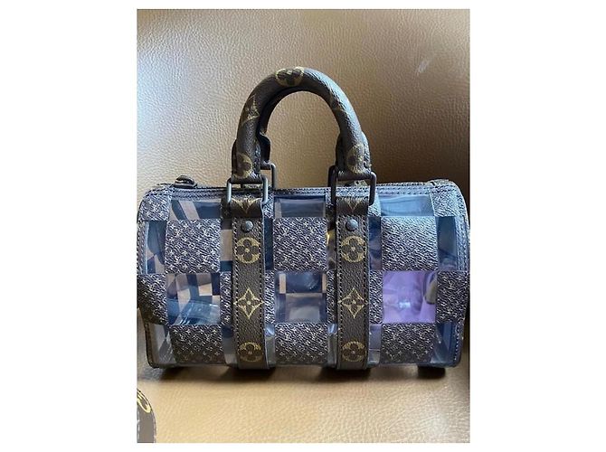 Abbesses Louis Vuitton Keepall 25 Virgil Abloh Marrone - vista 2