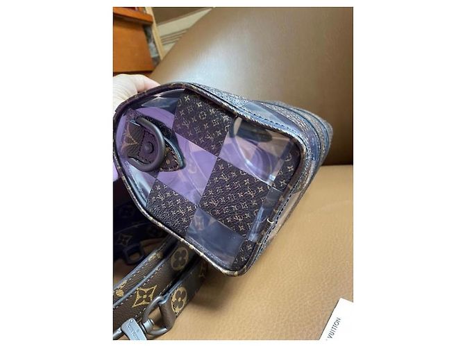 Abbesses Louis Vuitton Keepall 25 Virgil Abloh Marrone - vista 6