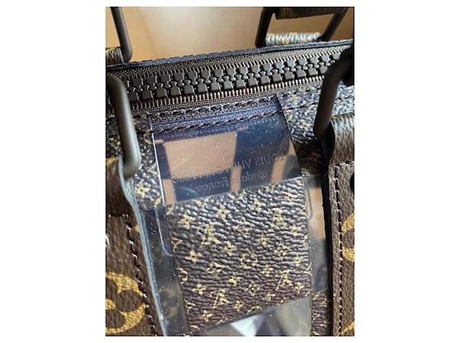 Abbesses Louis Vuitton Keepall 25 Virgil Abloh Marrone - vista 7