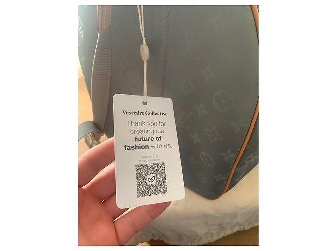 Abbesses Louis Vuitton Keepall bag 50 TITANUIM KIM JONES Olive green - view 9