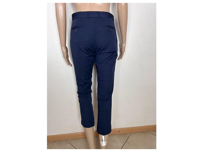 Pantalones Cropped Joseph Azul Marino Algodón - vista 2