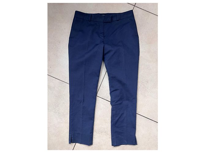 Pantalones Cropped Joseph Azul Marino Algodón - vista 3