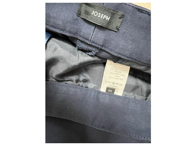 Pantalones Cropped Joseph Azul Marino Algodón - vista 4