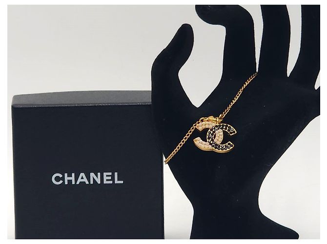 Pulseira Chanel Coco de corrente dourada Dourado - vista 2