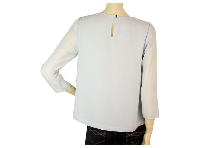 Body plisado con mangas transparentes y estampado floral en azul claro de Ted Baker - Talla 1 Multicolor - vista 2