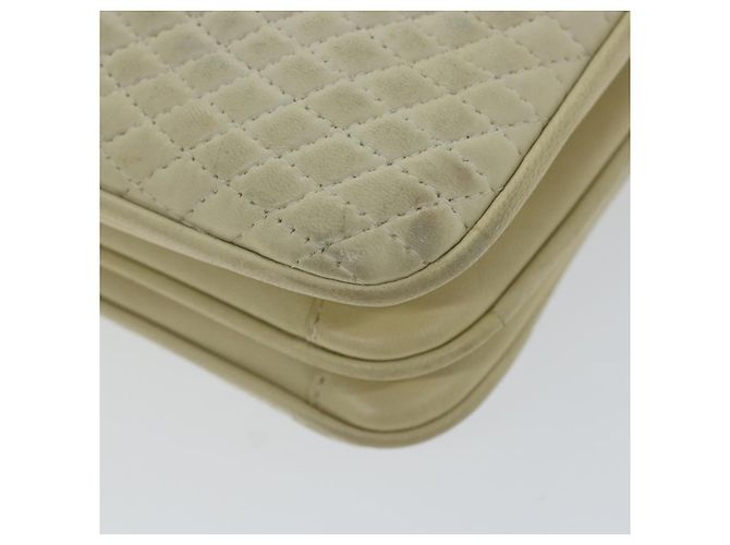 Bolsa de mão acolchoada BALLY couro bege Auth bs9678 - vista 12