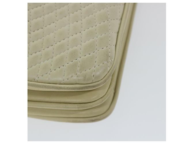 Bolsa de mão acolchoada BALLY couro bege Auth bs9678 - vista 13