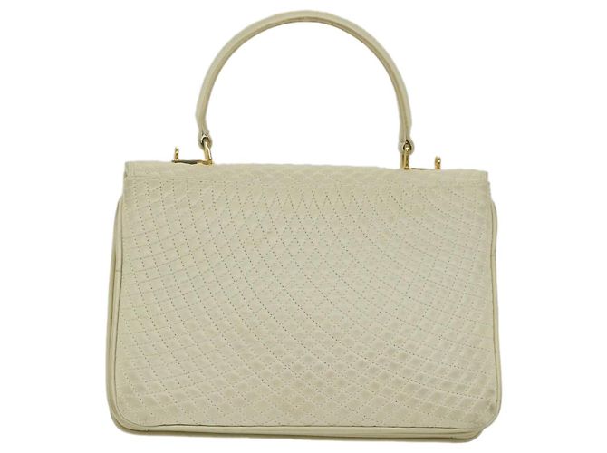 Bolsa de mão acolchoada BALLY couro bege Auth bs9678 - vista 3