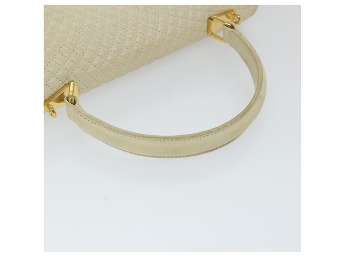 Bolsa de mão acolchoada BALLY couro bege Auth bs9678 - vista 7