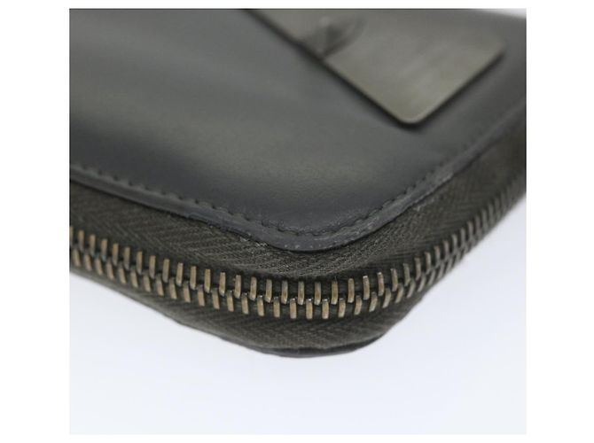 FENDI Cartera Larga Piel Gris Auth hk904 - vista 10