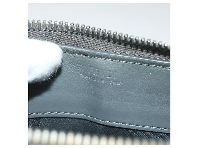 FENDI Cartera Larga Piel Gris Auth hk904 - vista 22
