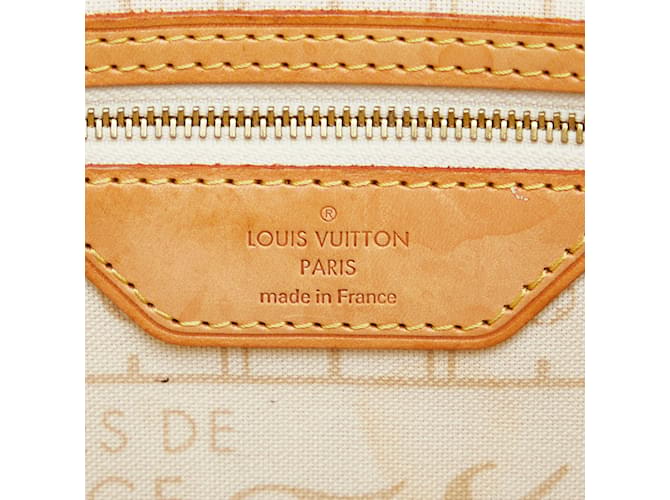 Neverfull Borse LOUIS VUITTON Bianco - vista 6