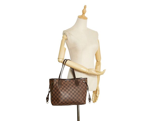 Neverfull LOUIS VUITTON Handbags Brown - view 9
