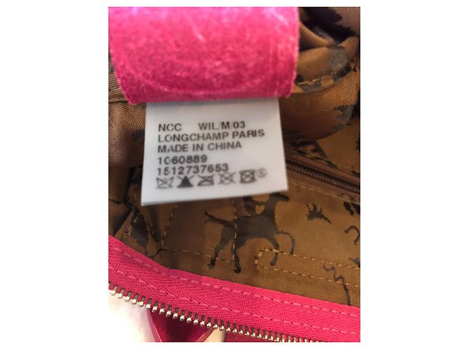 Borsa Longchamp in pelle rosa fucsia collezione Pliage Argento Fuschia - vista 11