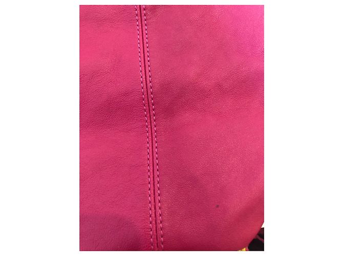 Borsa Longchamp in pelle rosa fucsia collezione Pliage Argento Fuschia - vista 16