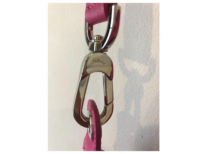 Borsa Longchamp in pelle rosa fucsia collezione Pliage Argento Fuschia - vista 17