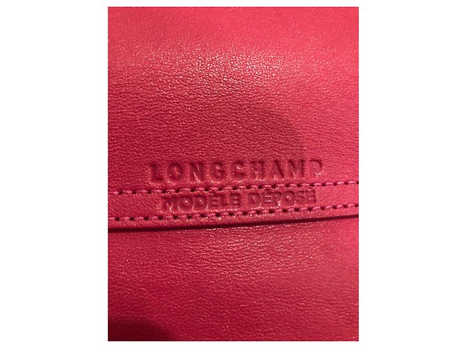 Borsa Longchamp in pelle rosa fucsia collezione Pliage Argento Fuschia - vista 7