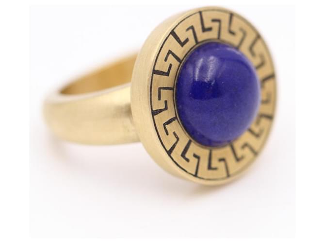 Autre Marque AZTEC-Goldring mit Lapislazuli Golden Marineblau - Ansicht 2