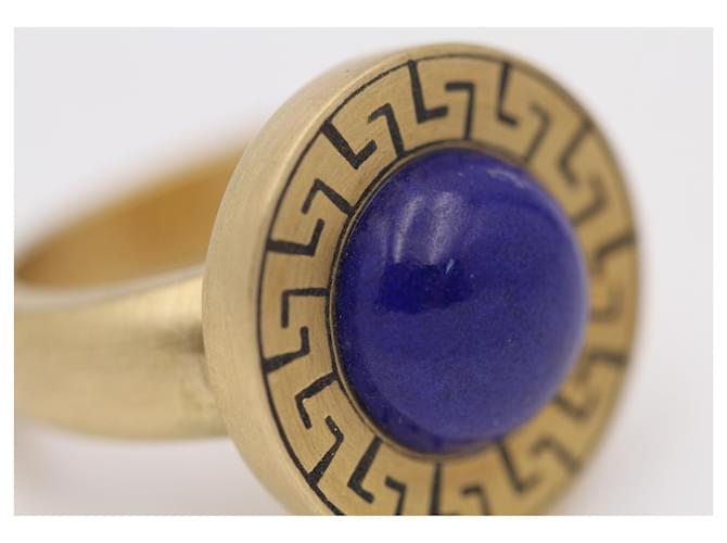 Autre Marque AZTEC-Goldring mit Lapislazuli Golden Marineblau - Ansicht 5