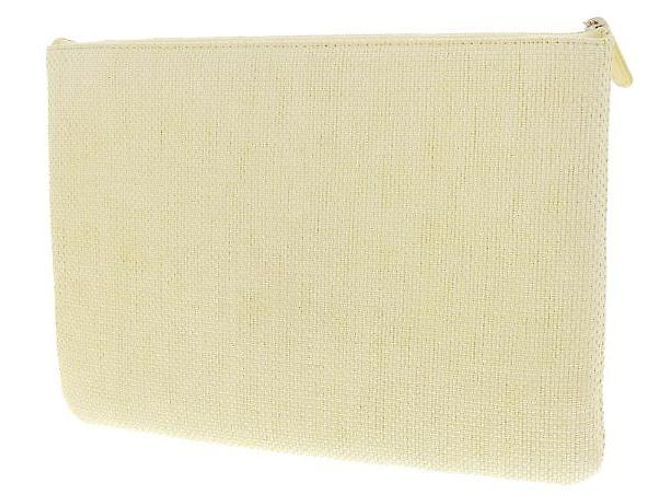 Chanel Raffia-Deauville-Clutch A80117/22 Gelb - Ansicht 2