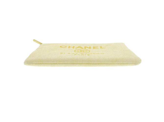 Chanel Raffia-Deauville-Clutch A80117/22 Gelb - Ansicht 4