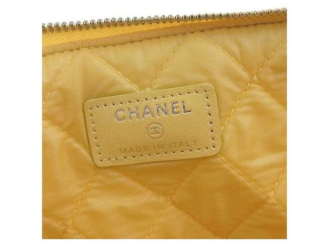Chanel Raffia-Deauville-Clutch A80117/22 Gelb - Ansicht 6