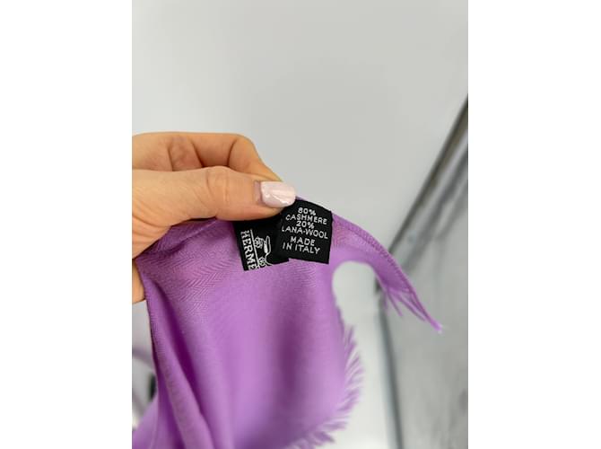 Hermès HERMES Sciarpe T.  cachemire Porpora - vista 3