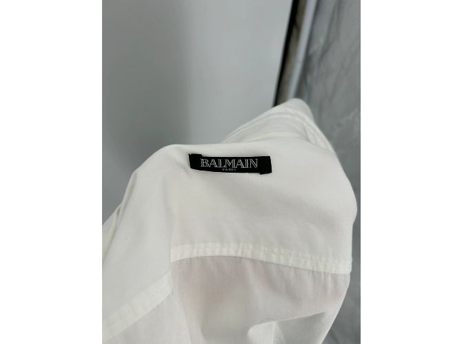 Balmain tops T.FR 38 Cotone Bianco - vista 5