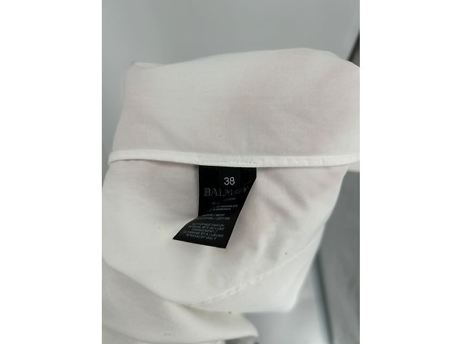Balmain tops T.FR 38 Cotone Bianco - vista 6