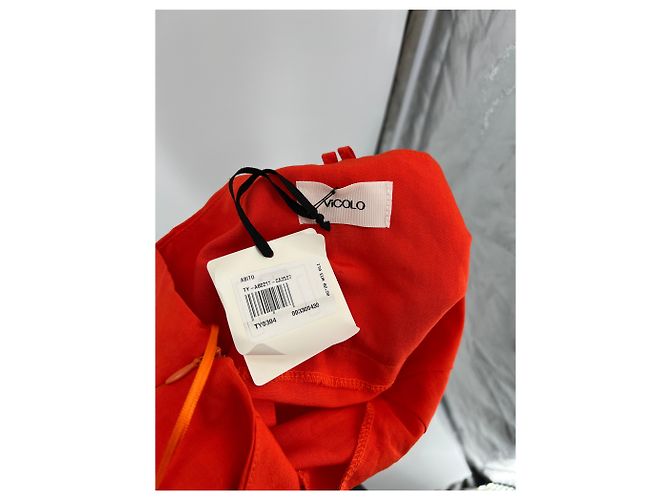 Vestido Vicolo T.International S Viscose Laranja - vista 5