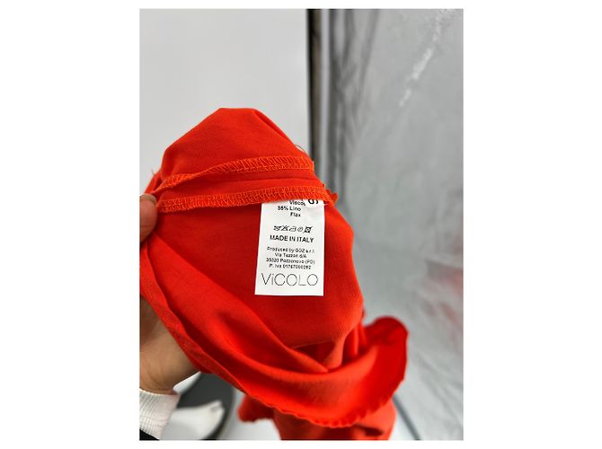 Vestido Vicolo T.International S Viscose Laranja - vista 6