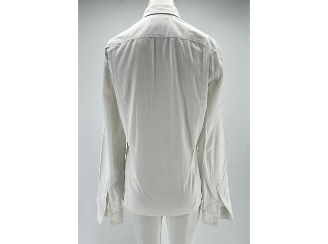 Camicie Balmain T.EU (collo tondo / colletto) 39 Cotone Bianco - vista 3