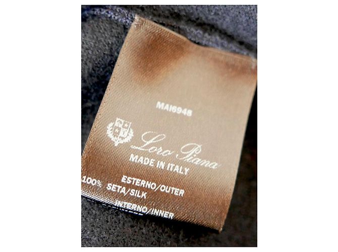 Loro Piana Beau Rivage Strick-Bomberjacke Marineblau - Ansicht 12