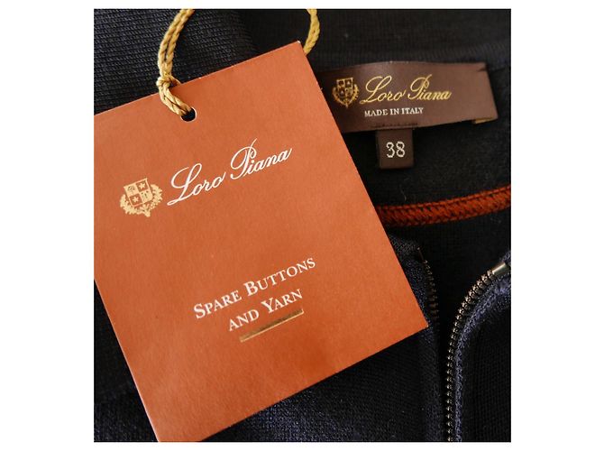 Loro Piana Beau Rivage Strick-Bomberjacke Marineblau - Ansicht 9