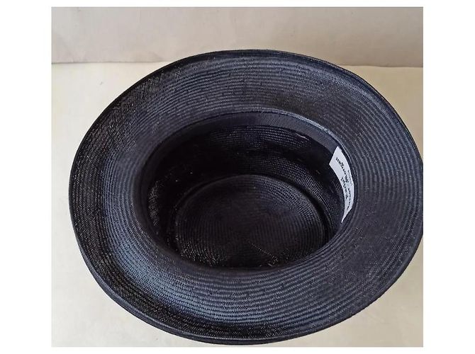 Autre Marque Cappello in paglia Rachel Trevor Morgan Blu Navy - vista 4
