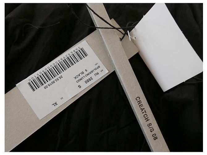 RICK OWENS SS08 Cappotto nero Creatch - vista 7