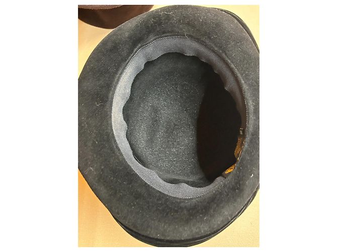 Autre Marque Maison Lembert Filzhut Schwarz mit Samtband Größe 56 - Ansicht 6