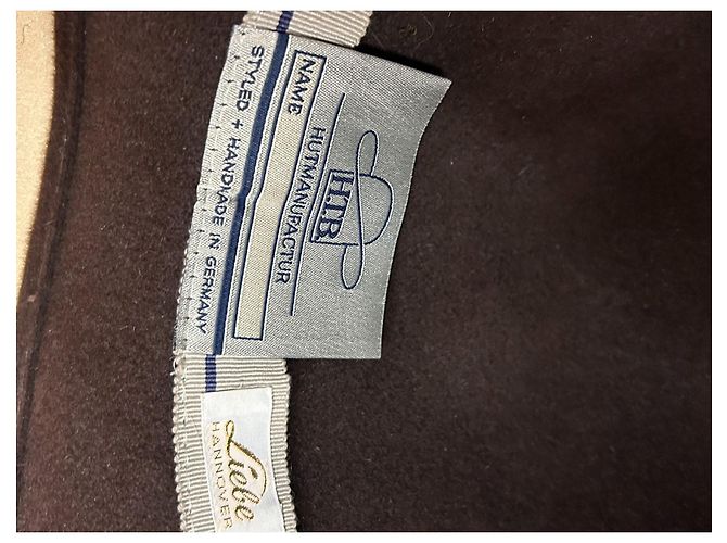 Autre Marque Cappello in feltro marrone con fiocco in velluto House H.T.B Manufactur Marrone scuro - vista 6