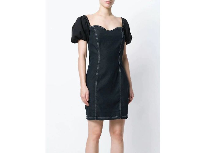 Abito Moschino in denim nero - vista 2
