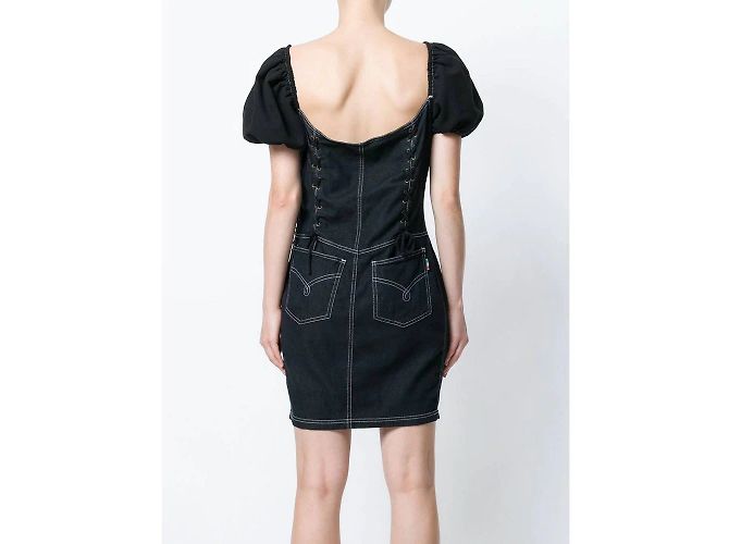 Abito Moschino in denim nero - vista 3