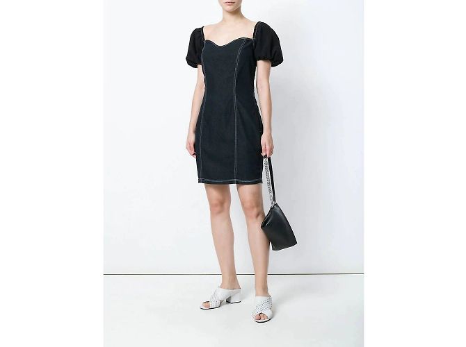 Abito Moschino in denim nero - vista 4
