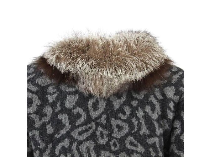 Valentino Kaschmir- und Fuchspelz-Cardigan Mehrfarben - Ansicht 4
